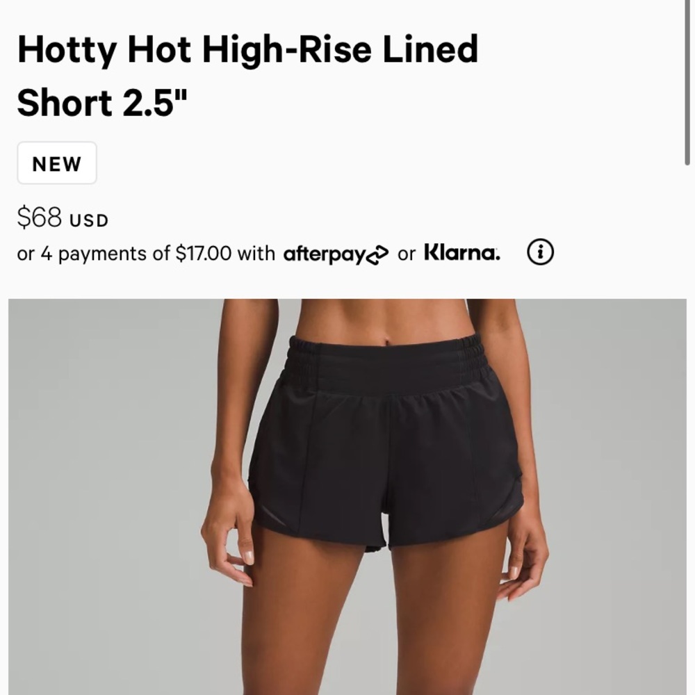 Lululemon Hotty Hot Shorts (2.5 inch)